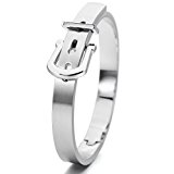 #8: MOWOM シルバー ステンレス ブレスレット バングル カフ バングル ベルト バックル