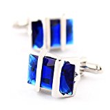 #9: MFYS Jewelry ファッション アクセサリー サファイア カフス（カフスボタン・カフリンクス）【専用収納ケース付き】