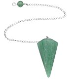 #3: Jovivi Mak　ジュエリー　ファッションアクセサリー　レディース　ダウジング　ペンデュラム　緑東陵　振り子　占い　パワーストーン　6面カット　ネクレッス　チェーン　チョーカー　ペンダント　ギフトバッグを提供