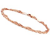 #7: Jstyle[ジェイスタイル]　二重　チェーン　ブレスレット　レディース　ステンレス　アクセサリー　金属アレルギー対応　長さ：20cm　サージカルステンレス316L製 (ピンクゴールドメッキ)