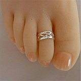 #5: トーリング5mm幅 ( シルバー ) 透かし柄 モデル スタイル セレブ シンプル デザイン きれい 足指用リング toe ring