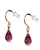 #2: アメジスト　ピアス　18金 雫 水滴 k18 ワンストーン キャッチ有 紫水晶