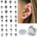 #7: ノンホールピアス　ピアス穴不要 SSデザイン マグネットピアス 磁石ピアス イヤーカフ フェイクピアス (デザイン)　23.スマイル ノンホール ピアス イヤリング
