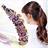 #8: あっともっとストア バナナクリップ ヘアアクセサリー 蝶 バタフライ レディ－ス (パープル)