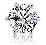 #10: Firefly Shop マグネット ピアス 6ｍｍ ジルコニア 穴を開けない 磁石 ピアス 両耳 片耳 男女 兼用 ノンホール ( ジルコニア 1個・片耳)