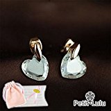 #3: 【Petit Lulu shop】ピアス レディース スワロフスキー 一粒 ハート フープ 揺れる 18金RGP プチルルオリジナルピアス３点セット