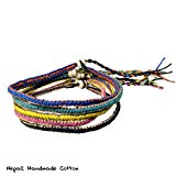 #4: アンクレット コットン ハンドメイド ミサンガ ユニセックス サイズ調節 ;NPAK-001