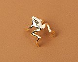 #5: AWAJI イヤーカフ イヤークリップ ラインストーン かえる 蛙 片耳用 ゴールド