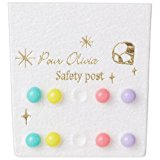 #4: アクセサリーショップピエナ スタッドピアス 8点セット ノンアレルギーポスト 樹脂 日本製 キャンディカラー コロンとかわいい Type A