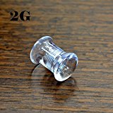 #5: アクリル ダブルフレアアイレット ネジ式【2G】透明ピアス/シークレットピアス/ボディピアス/ボディーピアス/ボディピ/ピアス