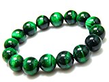 #4: 【京珠堂】AAA 緑虎眼石 グリーンタイガーアイ 12mm 天然石 ブレスレット