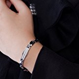 #4: スーパーイオン Power Ionics チタンゲルマニウム磁気クリスタルブレスレットリストバンドのバンドのバランスリストバンドバランスエネルギー/ wの小売り箱 021 【並行輸入品】