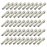 #8: 【ノーブランド品】ヘアクリップ ヘアピン 金具 約50個 DIY シルバー 32mm