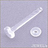 #8: JEWELS （ジュエルズ） ストレートリテーナー/8G　内径16mm クリア ボディピアス トラガス 軟骨ピアス コンク ヘリックス 口ピアス 舌ピアス 透明ピアス シークレット