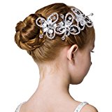 #8: DreamYo子供髪飾り アクセサリー ジュニア フォーマル カチューシャ 子供 蝶 ティアラ パール フラワーガール 結婚式 ヘアアクセサリー 発表会 結婚式 入学式 卒業式 卒園式 (SZ)