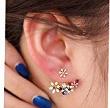 #5: (カナリア）KANARIA 花 フラワー ピアス バックキャッチ / 可憐 上品 / カラフル (A)