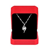 #4: CXLiy 菱形のペンダント ネックレス ロマンチックダイヤモンド ジルコン 愛を守る レディース　バレンタインデ 結婚式 記念日 誕生日 母の日