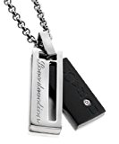 #10: 【ノーブランド品】ステンレス ジュエリー LOVE-U ペアネックレス(メンズ ブラック)