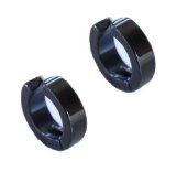 #10: ２個セット シンプル　イヤーカフ　【ブラック】　チタン　フェイクピアス　両耳用