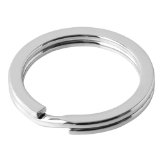 #9: ニッサチェイン 平キーリング25mm No.135 バフニッケル