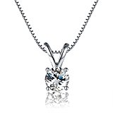 #10: Fairy Heart クリスマス豪華プレゼントギフト 1粒ネックレス スーパーキュービック・ジルコニア シルバー 925 プラチナ 仕上げ チェーン45cm