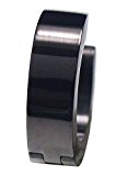 #10: ステンレス メンズ ピアス フープ ピアス ブラック【片耳ピアス】