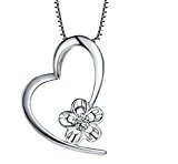 #7: Fairy Heart クリスマスフェア オープンハート フラワー 1粒ネックレス レディース プレゼント ギフト 豪華セット ネックレス