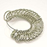 #7: (1号-28号) ( まごころすとあ ) 国際規格 リングゲージ 指のサイズ 指輪のサイズ サイズゲージ 指輪ゲージ プロ仕様 号数測り 収納ポーチ付き