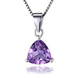 #8: Jewelrypalace 1.6ct 天然石　アメジスト トライアングル カット 三角 シャイプ 2月 誕生石 925 スターリング シルバー ペンダント ネックレス 45cm チェーン
