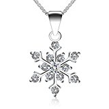#9: J.Rosée·レディース シルバー925 ネックレス ジルコニア「粉雪」雪 雪の結晶 プレゼント 45cm + 5cm
