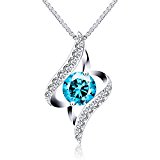 #9: J.Rosée[ジェーロゼ] バレンタインデー シルバー925 ネックレス レディース　キュービックジルコニア　「世界の目」 ベネチアンチェーン　45cm＋5cm