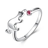 #6: SUNCHEO(サンチェホ)　猫の指輪　レディースリング　ジルコニア　シルバー925　開け口　サイズ調節可　ジュエリーボックス付