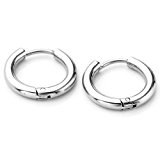 #9: ARMA フープピアス リング フープ ピアス メンズ レディース ゴールド シルバー ブラック 金 銀 黒 内径 7mm 10mm 12mm 14mm 16mm 20mm 両耳セット 金アレ対応 ステンレス (シルバー 10mm)