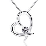 #6: B.Catcherレディースネックレス・スターリングシルバー925チェーン・キュービックジルコニア・シルバーアクセサリー・ラブハートペンダント・バレンタインデーギフト・誕生日・記念日・母の日・プレゼント