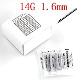 #6: PiercingJ【12G~20G】ボディピアス 使い捨て　拡張器 プロ仕様ピアッシング　ボディーピアス 1パック（10本入り）+2個舌/軟骨ピアス(14G)