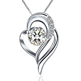 #10: ♛J.Rosée♛ ネックレス レディース シルバー925 ハート形 シルバー925 5Aジルコニア「注目されたハート」 プレゼント 恋人 誕生日 45 cm+5 cm