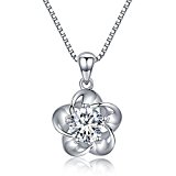 #8: ＜JUDYの秘密＞スワロフスキージルコニアを採用　ネックレスレディース 花ペンダントトップ　リンクレディース　925純銀製　プレゼント　ギフト　素敵 可愛い　