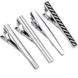 #7: PiercingJ　ステンレス製　 ビジネス　シンプル タイピン 　ネクタイピン シルバー　4本セット　 ギフトボックスを提供 (＃８)