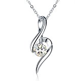 #9: ♛J.Rosée♛ネックレス レディース シルバー925 5Aジルコニア 音符「lover’s eye」 母の日 恋人 誕生日 デート 記念日 プレゼント 45cm+5cm