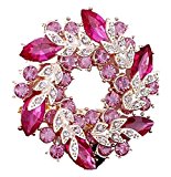 #7: キラキラ 大人 かわいい リース風 ブローチ 神秘的な ピンクパープル