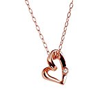 #7: [キャーロ ディ ディアマンテ] CHIARO DI DIAMANTE K10ピンクゴールド×ダイヤモンド ハートペンダントネックレス CHD0001