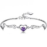 #8: J.SHINE ブレスレット シルバー925 3A ジルコン ハート型 “天使の翼” 純銀 レディース首飾り アクセサリー パーティー ドレス 母の日贈り物