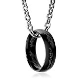 #9: [ ブラツクメンズネックレス] Wonvin シンプル　男性　 メンズペンダント　メンズネックレス