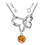 #9: ネックレス·レディースシルバー925 ネックレス 11月誕生石 キュービックジルコニア ♛J.Rosée♛「蝶・恋・花」 プレゼント 誕生日 記念日 ジュエリー アクセサリー 45cm + 5cm