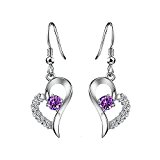 #10: [揺れるピアスハード]Wonvinイヤリング ビアス かわいい レディース 紫 パープル　大人の感じ