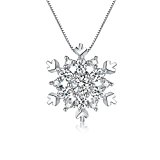 #9: Ange De Neige 雪の結晶 真実の愛 プラチナコーティング技術採用 925純銀製 より強い光沢 AAA級ジルコニア使用 ネックレス ラッピングセット