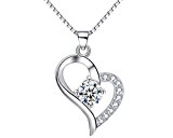 #9: LPVLUX – ネックレス & ペンダント ジャパン　ラブ　ネックレス　女性　ハートシェープ　ハート　ペンダント　シンプル　シルバー　レデイース　女子向けジュエリー