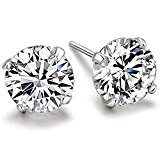 #10: gulamu jewelry（グラムジュエリー） ピアス レディース ピアス 一粒 プラチナ仕上げ シルバー925 プレゼントやギフトや自分へのご褒美に最適なジュエリーボックス付き