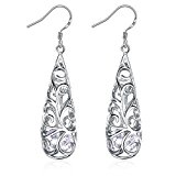 #8: ピアス·シルバー925 レディース ピアス&フック・レバーバック キュービックジルコニア J.Rosée「時の雫」バレンタインデー プレゼント 和服 誕生日 記念日 揺れる 大人女子 アクセサリー