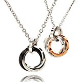 #5: 【正規品】[メルキュート] Merqute ペアネックレス リング 刻印 ステンレス シルバー ペア 【ギフトセット】 M-171